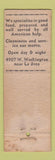 Matchbook Cover - Ace Cafe Los Angeles CA JM Unsworth Contractor KING MIDAS WORN