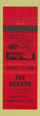 Matchbook Cover - The Hearth Brookfield CT