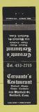 Matchbook Cover - Cervante's Restaurant Guilford CT
