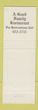 Matchbook Cover - Cervante's Restaurant Guilford CT