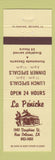 Matchbook Cover - La Peniche New Orleans LA restaurant