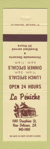 Matchbook Cover - La Peniche New Orleans LA restaurant