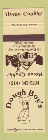 Matchbook Cover - Dough Boy's Restaurant Dallas TX
