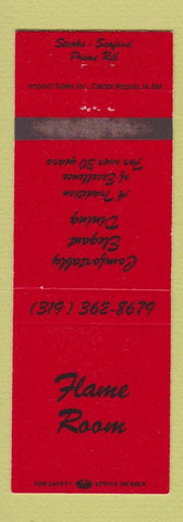 Matchbook Cover - Flame Room Restaurant