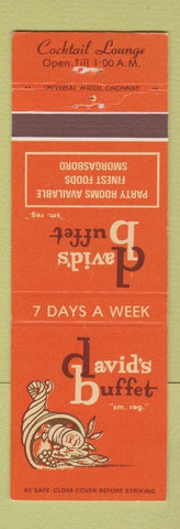 Matchbook Cover - David's Buffet Evendale OH