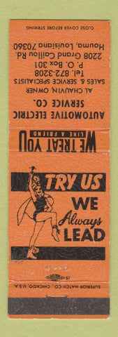 Matchbook Cover - Automotive Electric Service Houma LA girlie
