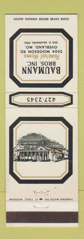 Matchbook Cover - Baumann Bros Funeral Home Overland MO