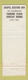 Matchbook Cover - Baumann Bros Funeral Home Overland MO
