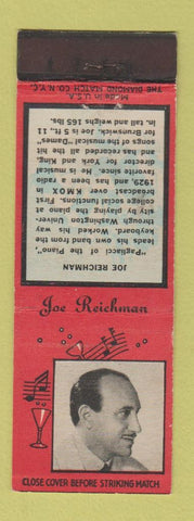 Matchbook Cover - Joe Reichman 1930's Diamond Radio Personalities