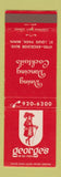 Matchbook Cover - George's Restaurant St Louis Park MN