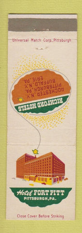Matchbook Cover - Hotel Fort Pitt Pittsburgh PA Richford Hotels