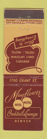 Matchbook Cover - Mayflower Hotel Motel Denver Colorado feature