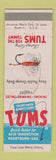 Matchbook Cover - Tums Antacid Gray Hackle Orange Body Fly Fishing