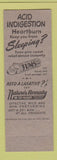 Matchbook Cover - Tums Antacid Gray Hackle Orange Body Fly Fishing