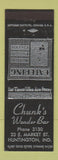 Matchbook Cover - Chunk's Wonder Bar Huntington IN