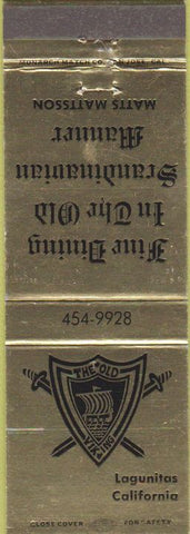 Matchbook Cover - The Old Viking Lagunitas CA