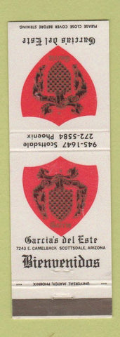 Matchbook Cover - Garica Restaurant Scottsdale Phoenix AZ