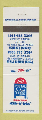 Matchbook Cover - Postal Instant Press Phoenix AZ