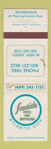 Matchbook Cover - Seaside Hotel Motor Inn Atlantic City NJ