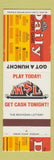 Matchbook Cover - Michigan MI Lottery