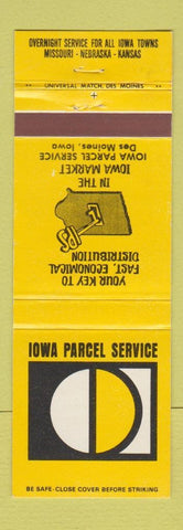 Matchbook Cover - Iowa Parcel Service Des Moines IA