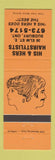 Matchbook Cover - His and Hers Hair Salon Sudbury ON
