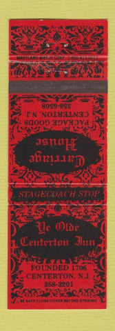 Matchbook Cover - Carriage House Centerton NJ Ye Olde Centerton Inn