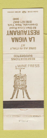 Matchbook Cover - La Vigna Restaurant Greenvale NY