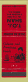 Matchbook Cover - TOI Shan Chinese Restaurant Berlin NH