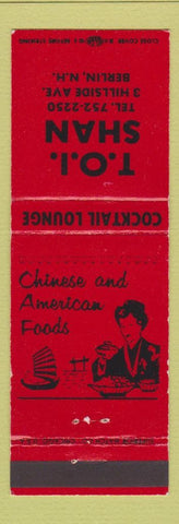 Matchbook Cover - TOI Shan Chinese Restaurant Berlin NH
