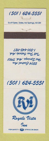 Matchbook Cover - Royal Vista Inn Hot Springs AR