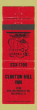 Matchbook Cover - Clinton Hill Inn Belleville IL RED