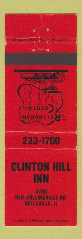 Matchbook Cover - Clinton Hill Inn Belleville IL RED