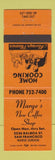 Matchbook Cover - Marge's New Coffee Shop San Francisco CA