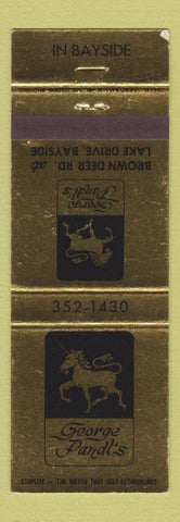 Matchbook Cover - George Pandl's Bayside WI?