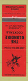 Matchbook Cover - The Klondike Restaurant Lakehead CA