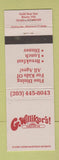 Matchbook Cover - G Williker's Table and Tap Groton CT