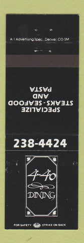 Matchbook Cover - 440 Resetaurant