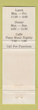 Matchbook Cover - Joe Tecce's Restaurant Boston MA