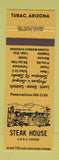 Matchbook Cover - Tubac Inn Steak House Tubac AZ