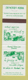 Matchbook Cover - Le Jardin De Ganos Restaurant Montreal QC
