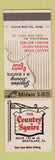Matchbook Cover - Country Squire Grayslake IL