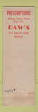 Matchbook Cover - Daw's Drug Stores WEAR