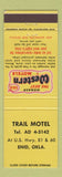 Matchbook Cover - Trail Motel Enid OK Best Western