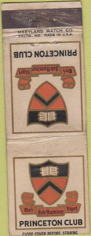 Matchbook Cover - Princeton Club WEAR