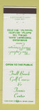 Matchbook Cover - Trull Brook Golf Course Tennis Center Tewksbury MA