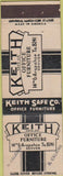 Matchbook Cover - Keith Safe Co Denver CO shelves filing systems
