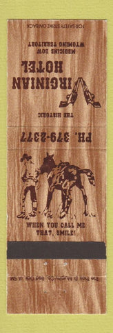 Matchbook Cover - Virginian Hotel Medicine Bow WY
