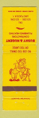 Matchbook Cover - Bush & Nugent Contractors Plumbing Heating Lake Placid NY
