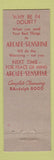 Matchbook Cover - Arcade Sunshine Cleaners girlie